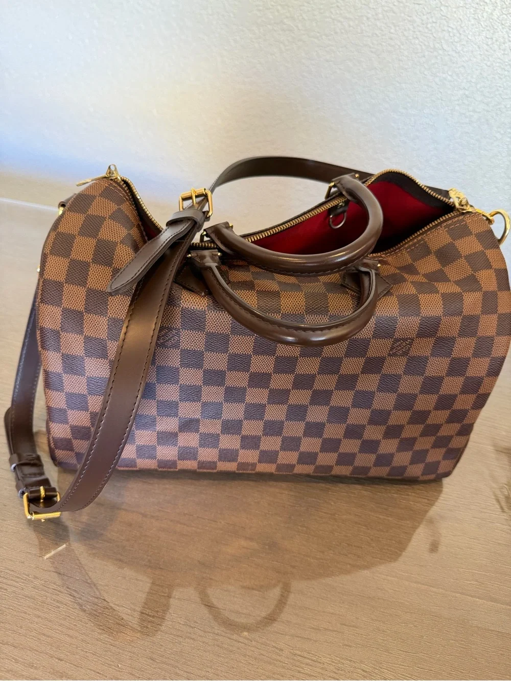 Louis Vuitton speedy 35 bandouliere Brown Damier Ebene - Picture 11 of 11